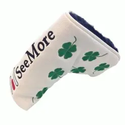 SEEMORE LTD EDITION LUCKY CLOVER GOLF PUTTER COVER – White