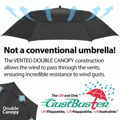 GUSTBUSTER PRO SERIES GOLF UMBRELLA – BLACK -KingGolf Sales Store GUST5 6 600x600 1