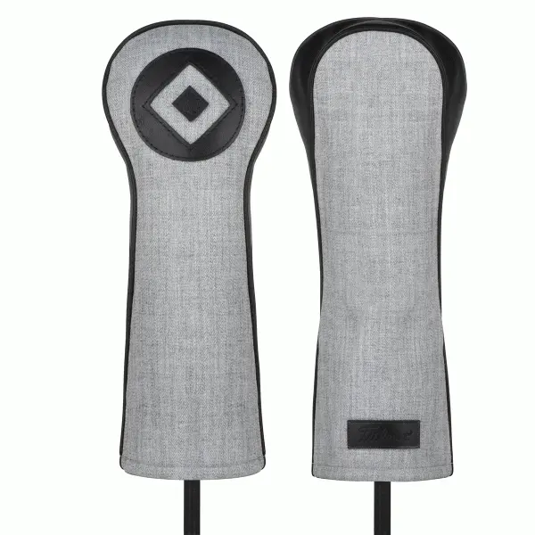 TITLEIST HEATHER & LEATHER GOLF HEADCOVERS 6 TITLEIST HEATHER & LEATHER GOLF HEADCOVERS - Image 4