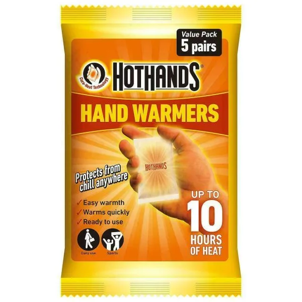 HOT HANDS HAND WARMERS – VALUE PACK / X 5 PAIRS 3 HOT HANDS HAND WARMERS – VALUE PACK / X 5 PAIRS