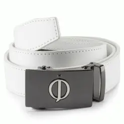 OSCAR JACOBSON LEATHER GOLF BELT – WHITE