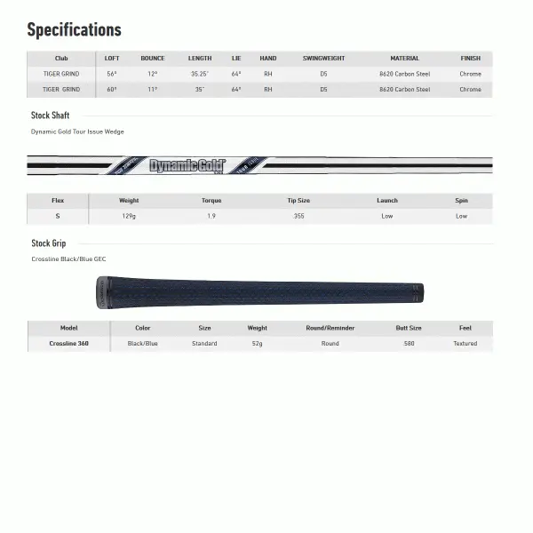 TAYLORMADE MILLED GRIND 3 TIGER WOODS WEDGE – SATIN CHROME 8 TAYLORMADE MILLED GRIND 3 TIGER WOODS WEDGE – SATIN CHROME - Image 6