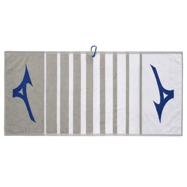 MIZUNO RB TOUR GOLF TOWEL – GREY / WHITE 4 MIZUNO RB TOUR GOLF TOWEL – GREY / WHITE - Image 2