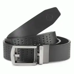 OSCAR JACOBSON SHELBY LEATHER GOLF BELT – BLACK