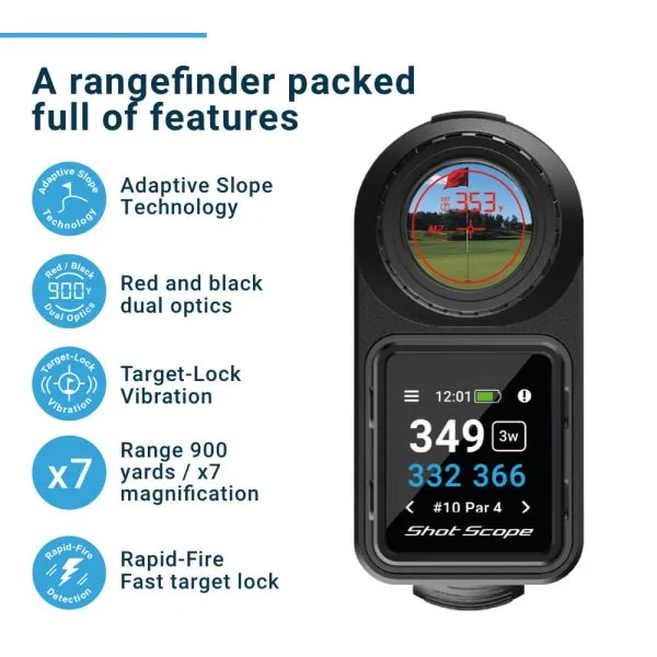 SHOT SCOPE PRO LX+ LASER RANGEFINDER / GOLF GPS / SHOT TRACKER – ORANGE 8 SHOT SCOPE PRO LX+ LASER RANGEFINDER / GOLF GPS / SHOT TRACKER – ORANGE - Image 6