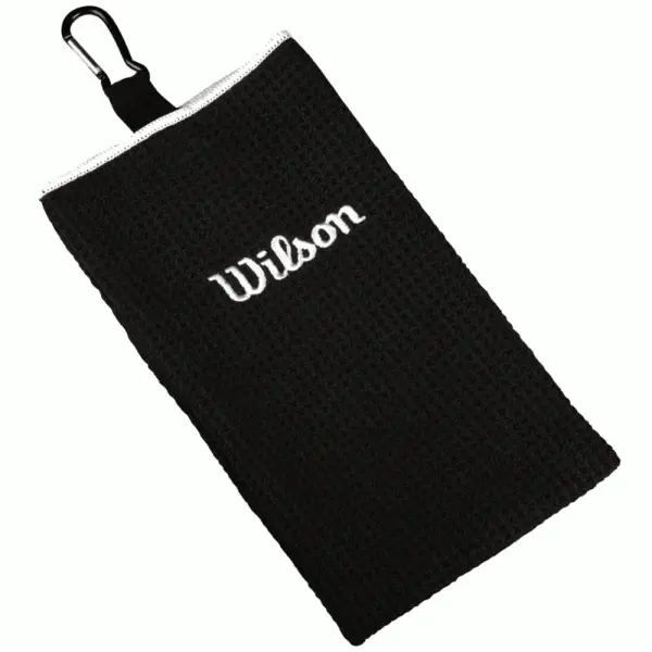 WILSON TRI-FOLD GOLF TOWEL / BLACK 3 WILSON TRI-FOLD GOLF TOWEL / BLACK