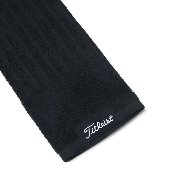 TITLEIST TRI-FOLD CART TOWEL – BLACK 4 TITLEIST TRI-FOLD CART TOWEL – BLACK - Image 2