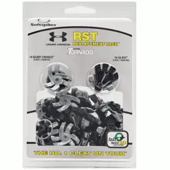 UNDER ARMOUR SOFT SPIKES SILVER TORNADO & UA RST SOFT SPIKE SET / SET OF 18