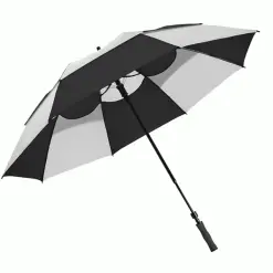 BAGBOY 62” VENTED DUAL CANOPY EXTENDING HANDLE GOLF UMBRELLA – BLACK