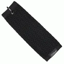 TITLEIST TRIFOLD GOLF TOWEL – BLACK